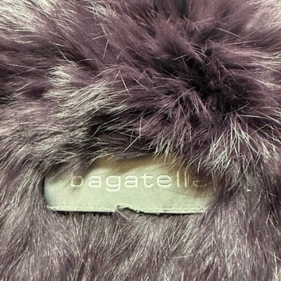 Bagatelle Purple Rabbit Fur Vest Women’s with Hook Closure - Picture 3 of 8